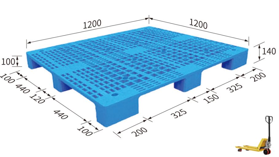Pallet 1200x1200x140 ( grid surface, 9F)