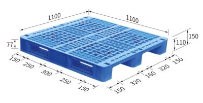 Pallet 1100x1100x150 (3 Runner, grid surface)