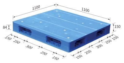 Pallet 1100x1100x150 (Flat surface, reversible)