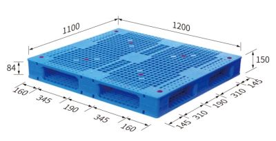 Pallet 1100x1200x150 ( Grid surface, reversible)