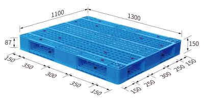 Pallet 1100x1300x150 ( grid surface, reversible)