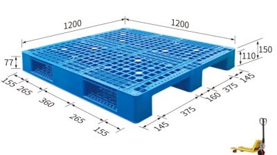 Pallet 1200x1200x150 (3 runner, Grid surface)