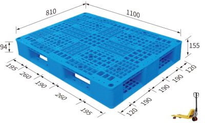 Pallet 810x1100x155 ( grid surface)